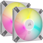 Corsair Icue AF120 Rgb Slim 120MM Pwm 2000 Rpm White Case Fan - Twin Pack
