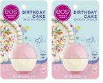 Eos Natural Shea Lip Balm- Birthday Cake All-day Moisture Lip Care Products 0.25 Oz Pack Of 2