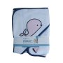 Nautica Pink Whale Hooded Towel With Washcloth New