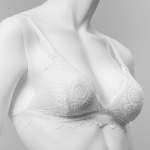 White Dentelle Lace Bralette - L