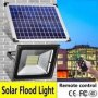 . 100W LED Solar Floodlight Complete With Panel Remote And Brackets.