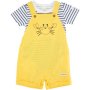 Made 4 Baby Boys 2 Piece Yellow Dungaree 0-3M