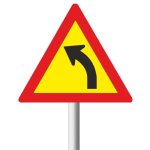 Gentle Curve Left Temporary Road Sign TW203