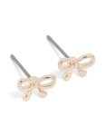 Rose Gold Petite Bow Stud Earrings