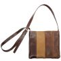 Genuine Leather Brown Patchwork Crossbody