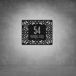 House Number D04 - 300 X 500 Matt Silver No