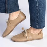 Pierre Cardin Riviera Lace-up Flat - Beige - 8