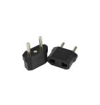 Universal Us To Sa eu 2PIN Power Plug Adapter 5PK Black