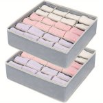 1 PC Wardrobe Socks Storage Bag With Grids Versatile Space Saving Container Multifunctional Underwears Ties Organizer