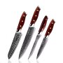 Soshida AUS-10 Damascus Chef Knife Set