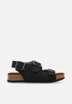 PoP Candy Twin Buckle Strap Sandals - Black