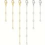 3Pcs Golden Stainless Steel Necklace Extender Chain Necklace Extenders For Bracelet Anklet Stainless Steel Chain Extenders For Jewelry Making