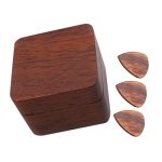 Showeroro 1SET Wooden Guitar Picks Storage Box Plectrums For Acoustic Electric And Bass Guitars Smooth Edges For Enhanced Playin