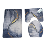 Smte Quality Comfortable 4 Piece Toilet bathroom Set TSX04 Grey With Keychain