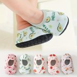1 Pair Of Non-slip Comfortable Baby Girls Fruit Floor Socks - Perfect For First Walking & Infant toddler Kids