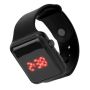 Digital Kids Sport Watch LED Screen Quadrate Shape Design Black