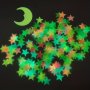 100pcs Colorful Luminous Stars With 1pc Moon Wall Stickers For Bedroom 3D Luminous Stars Stickers Create Realistic Starry Sky Room Decor Home Art Decor