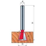 Dovetail Router Bit D-12.7MM X H-12.7MM H-59.7MM X A-14 X A-1 2" 22-11250P