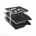 Bantex A4 Pp Optima Letter Tray & Organiser Set Black