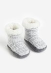 Slippers - Light Grey Patterned