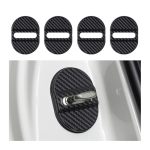 Mandark Car Door Lock Latches Cover 4PCS Carbon Fiber Vehicle Door Lock Latches Protector Automotive Door Lock Protection Trim D