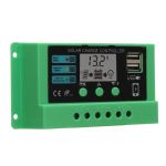 Solar Charge Controller 30A Pwm 12V 24V Lcd Adjustable For Solar Panel
