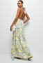 Opel Open Back Halter Maxi Dress - Multi