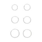 Sterling Silver Graduated MINI Hoop Pack