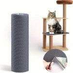 1PC Cat Scratching Mat 199.9CM X 40.13CM Cat Scratch Mat Cat Carpet Replacement For Cat Tree Shelves Trimmable Self-adhesive Cat