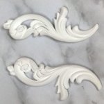 JP706 White Resin Thornton Scroll 2'S