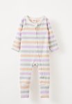 Cotton On The Long Sleeve Rib Romper - Vanilla vintage Lilac Multi Stripe