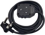 MicroWorld 5M X 16A Extension Cord Black