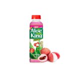 Aloe Vera King Lychee Drink 500ML - Exotic Sweet Oriental Fruit Juice Beverage Refreshing Hydration Blend With Real Aloe Pulp So