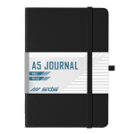A5 192 Page Lined Journal Hard Cover With Elastic Closure - Black
