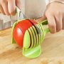 Versatile Fruit Slicer Tool - Perfect For Tomatoes Lemons & More - Durable Kitchen Gadget With Easy-grip Holder