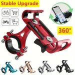 Aluminum Alloy Bicycle Fixed Bracket Mobile Phone Holder Cycling Bicycle Electric Battery Bike Rotating Mobile Phone Holder Navi