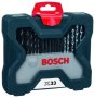 Bosch 33 Piece X-line Drill Bit And Screwdriver Bit Blue Set