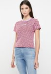Levi's Graphic Rickie Tee Split Crafty Flower Aria - Red & Purple