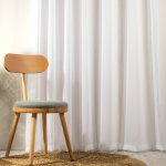 Capri Taped Sheer Curtain - White - 270X218CM
