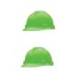 Cap Safety Peak Lime Green Lined 2 Pack