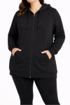 Ladies Hoody Track Top Black - 6XL Black