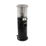 Alva Short Stand Patio Gas Heater-black