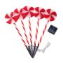Red & White Solar Candy Cane Lights Outdoor Christmas Decor
