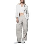 Poplin Zip Cargo Pants -pebble