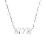 Colorful Bling Dainty Number Necklace For Women 111 222 333 444 555 666 777 888 999 Choker Lucky Numerology Butterfly Necklace J
