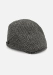 Herringbone Wool Flat Cap