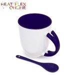 Sublimation Dark Blue Mug With Spoon