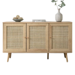 Boho Sideboard - American Oak & Burlap Smoke