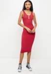 Respect Life U Neck Midi Dress - Burgundy