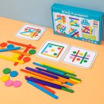 Popsicles Puzzle Games Teaser Puzzles Montessori Educational Math Toys Wooden Match Sticks Toddlers Travel Toys Christmas Hallow